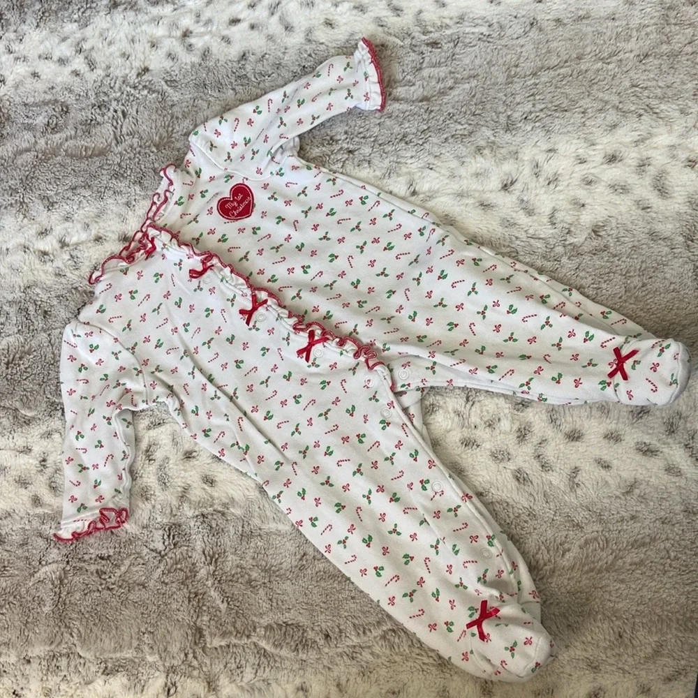 Old Navy My First Christmas set baby girls 6 months holiday party candy cane